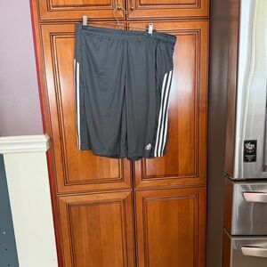 Adidas Men's Athletic Shorts in charcoal  with White Accents NWOT